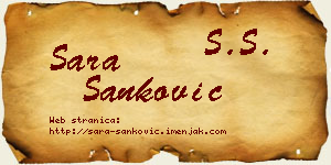 Sara Sanković vizit kartica